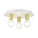 Hillview Three Light Flush Mount in White w/ Polished Brasss (107|45873-03)