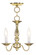 Williamsburgh Three Light Mini Chandelier/Ceiling Mount in Polished Brass (107|5009-02)