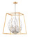 Bouquet Six Light Pendant in Polished Nickel / Gold Leaf (16|32406BCPNGL)