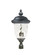 Carriage House DC Three Light Outdoor Pole/Post Lantern in Oriental Bronze (16|3421WGOB)