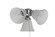 Fan Light Kits Three Light Ceiling Fan Light Kit in Satin Nickel (16|FKT207FTSN)