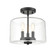 Asheville Three Light Semi-Flush Mount in Matte Black (59|6923-MB)