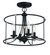 Westchester County Four Light Semi Flush Mount in Sand Coal With Skyline Gold Le (7|1049-677)