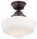 One Light Semi Flush Mount in Brushed Bronze (7|2257-576) One Light Semi Flush Mount in Brushed Bronze (7|2257-576)