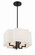 Upham Estates Four Light Pendant/Semi Flush Mount in Coal W/Polished Nickel Highlig (7|2954-572)