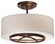 City Club Three Light Semi Flush Mount in Dark Brushed Bronze (Painted) (7|4951-267B)