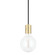Ava One Light Pendant in Aged Brass (428|H109701-AGB)