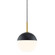 Renee One Light Pendant in Aged Brass/Black (428|H344701-AGB/BK)