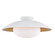 Cadence One Light Semi Flush Mount in White Lustro/Gold Leaf Combo (428|H368601L-WH/GL)