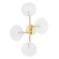 Giselle Four Light Semi Flush Mount in Aged Brass (428|H428604-AGB)