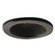 Rec Inc 4'' Trim 4'' Stepped Metal Baffle Trim W/ Metal Ring in Black (167|NS-41B)