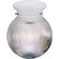 Globe - Clear Ribbed One Light Flush Mount in White (54|P3599-30)