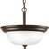 Dome Glass - Alabaster Two Light Semi-Flush Mount in Antique Bronze (54|P3927-20)