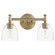 Rossington Two Light Vanity in Aged Brass w/ Clear/Seeded (19|5122-2-280)