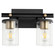 Empire Two Light Vanity in Textured Black|Aged Brass (19|529-2-6980)