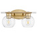 Volán Two Light Vanity in Aged Brass (19|5317-2-80)