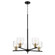 Monarch Five Light Chandelier in Textured Black w/ Aged Brass (19|610-5-6980)