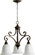 Bryant Three Light Chandelier in Oiled Bronze w/ Satin Opal (19|6354-3-186)