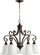 Bryant Five Light Chandelier in Oiled Bronze w/ Satin Opal (19|6354-5-186)