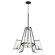 Tioga Five Light Chandelier in Textured Black w/ Aged Brass (19|637-5-69)