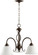 Spencer Three Light Chandelier in Oiled Bronze|Satin Opal (19|6410-3-186)