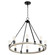 Paxton Eight Light Chandelier in Textured Black w/ Weathered Oak Finish (19|64-8-6941)