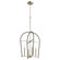 Espy Four Light Entry Pendant in Textured Black|Aged Brass (19|687-4-6980)