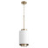 Cylinder Pendants One Light Pendant in Studio White w/ Aged Brass (19|8008-0880)