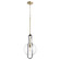 Textured Glass Pendants One Light Pendant in Textured Black|Aged Brass (19|89-10-6980)