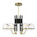 Crosby LED Chandelier in Glossy Black/Natural Brass (182|700CRBY6BNB-LED927-277)