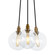 Gambit Three Light Chandelier in Aged Brass (182|700GMBMP3CR)