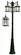 Wentworth Three Light Pole Light in Swedish Iron (110|4189 SWI)