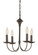 Candle Four Light Chandelier in Black (110|9014 BK)