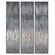 Gray Hand Painted Canvases, Set/3 in Silver Leaf (52|51304)