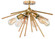 Estelle Six Light Semi Flush Mount in Natural Brass (63|C0162)