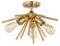 Estelle Three Light Semi Flush Mount in Natural Brass (63|C0164)