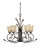 Capri Six Light Chandelier in Black Walnut (63|CP-CHB006BW)