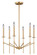 Kedzie Six Light Chandelier in Natural Brass (63|H0178)