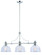 Beloit Three Light Linear Chandelier in Satin Nickel (63|H0221)