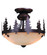 Yosemite LED Fan Light Kit or Semi Flush Ceiling Light in Burnished Bronze (63|LK55512BBZ-C)
