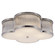 Basil Three Light Flush Mount in Polished Nickel with Clear Glass (268|AH 4015PN/CG-FG)