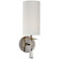 drunmore One Light Wall Sconce in Polished Nickel with Crystal (268|ARN 2018PN/CG-L)