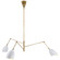 Sommerard Three Light Chandelier in Hand-Rubbed Antique Brass and White (268|ARN 5009HAB-WHT)
