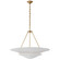 Mollino Six Light Chandelier in Hand-Rubbed Antique Brass (268|ARN 5427HAB-PW)