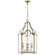 French Market Three Light Lantern in Gilded Iron (268|CHC 3414GI)