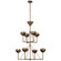 Alberto Eight Light Chandelier in Antique Bronze Leaf (268|JN 5005ABL)