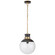 Lucia One Light Pendant in Matte Black with Gild (268|JN 5051MBK/G-CG)