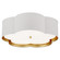 Bryce Four Light Flush Mount in White and Gild (268|KS 4118WHT/G-FA)