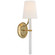 Abigail LED Wall Sconce in Soft Brass and Clear Wavy Glass (268|S 2325SB/CWG-L)