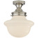 Edmond One Light Flush Mount in Polished Nickel (268|SL 4121PN-WG)